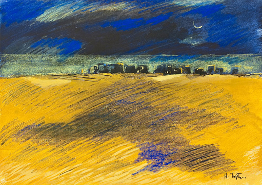 Acrylique, Pastels sur Papier, 23,5x35,5 cm.