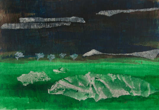 Ακρυλικό, Κολάζ σε Χαρτί, 18x22 εκ.