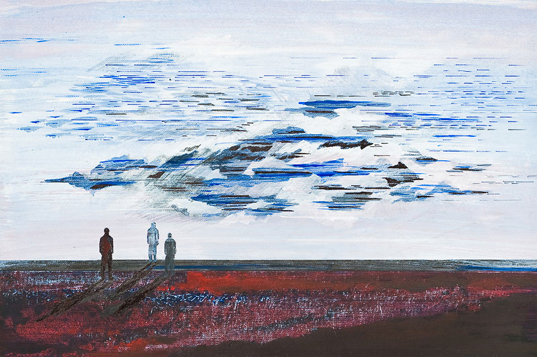 Ακρυλικό και Κολάζ σε Χαρτί, 23,5x35,5 εκ.